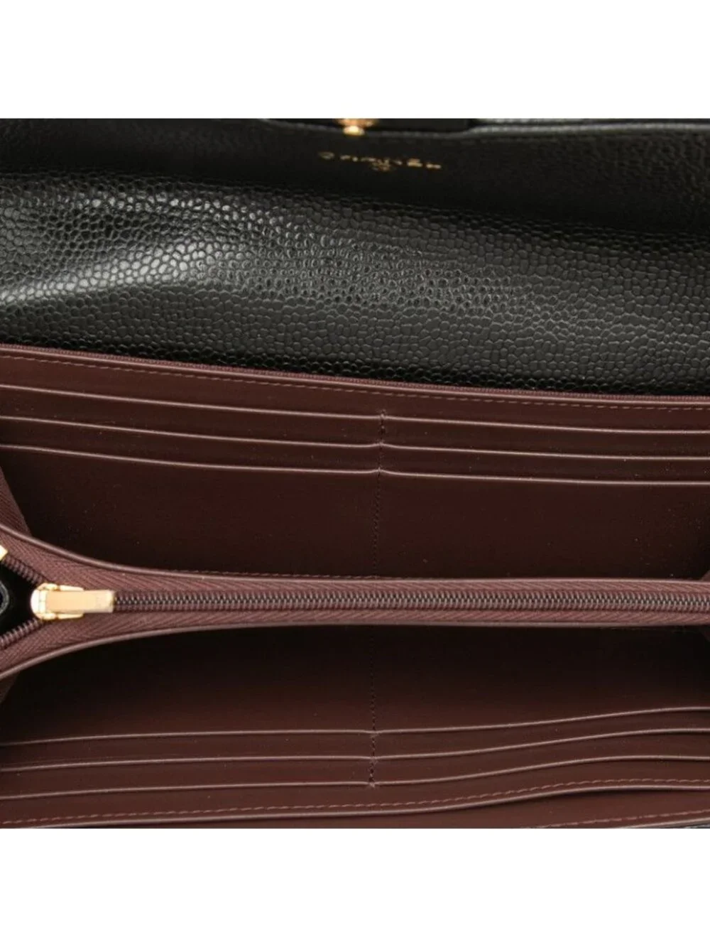 Chanel Quilted CC Logo Wallet Black Caviar Leather